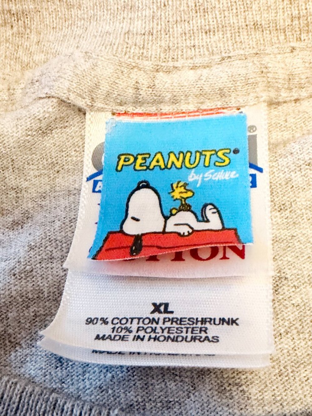 Peanuts Snoopy Comic Graphic Tee XL Santa Christmas Cookies Gray Gildan - Picture 3 of 9